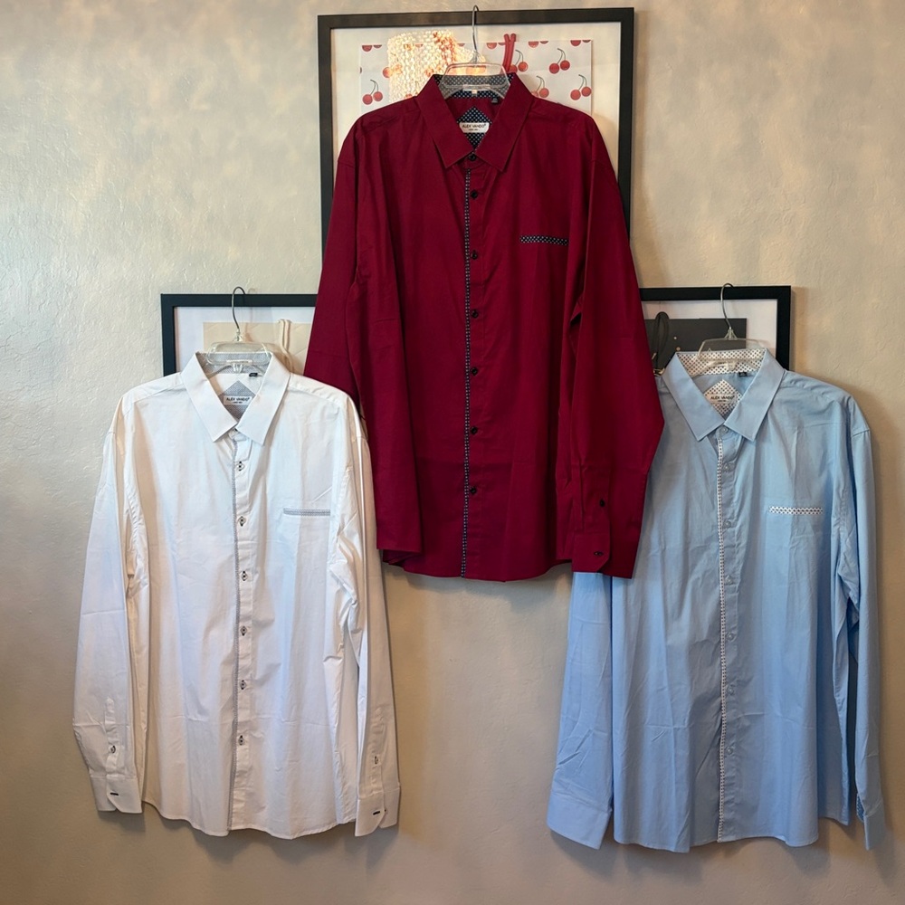 Alex Vando • Men’s Button Down Shirts, Bundle of 3